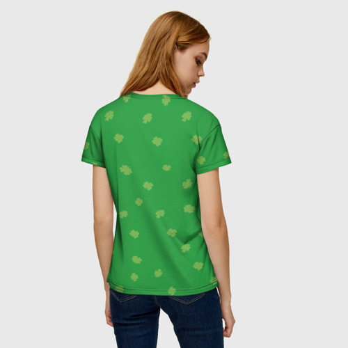 Женская футболка 3D с принтом Ирландия, вид сзади #2