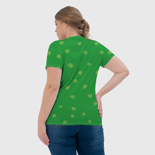 Женская футболка 3D с принтом Ирландия, вид сзади #2