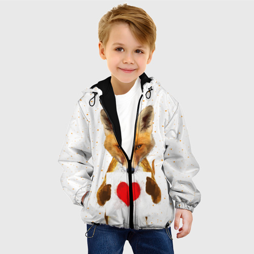 Детская куртка 3D Влюбленная лиса, цвет черный - фото 3