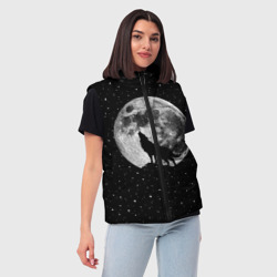 Женский жилет утепленный 3D Лунный волк - фото 2