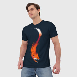 Мужская футболка 3D Хитрая лисичка - фото 2