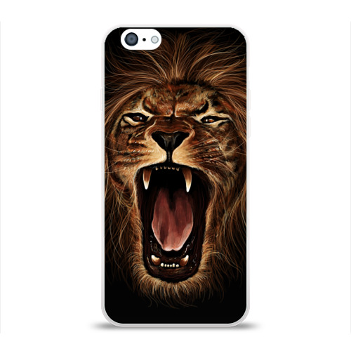 Чехол для Apple iPhone 6 силиконовый глянцевый Львиный рык Фото 01 Чехол для Apple iPhone 6 силиконовый глянцевый Львиный рык Фото 01