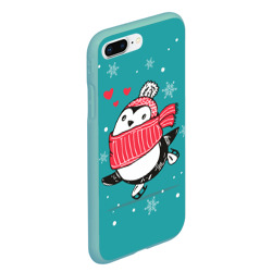 Чехол для iPhone 7Plus/8 Plus матовый Пингвинчик на коньках - фото 2