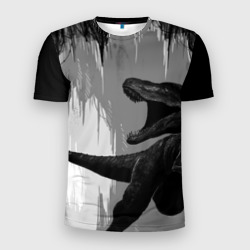 Мужская футболка 3D Slim Пещера динозавра
