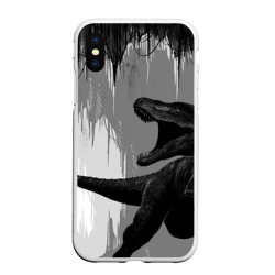 Чехол для iPhone XS Max матовый Пещера динозавра