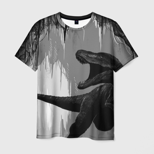 Мужская футболка 3D Пещера динозавра, цвет 3D печать