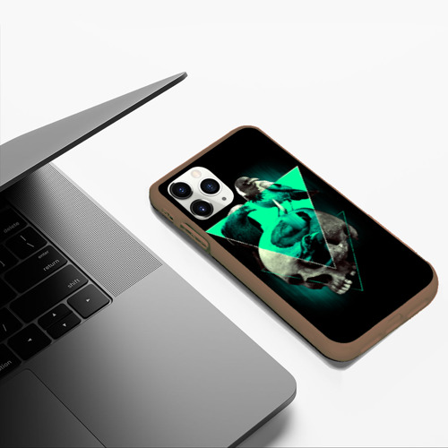 Чехол для iPhone 11 Pro Max матовый с принтом Череп колдуна, фото #5