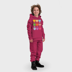 Детский костюм хлопок Oversize Цветные совы - фото 2