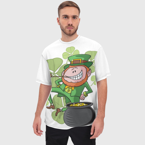 Мужская футболка oversize 3D Ирландия, цвет 3D печать - фото 3