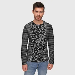 Мужской лонгслив 3D Joy Division. Unknown Pleasures - фото 2