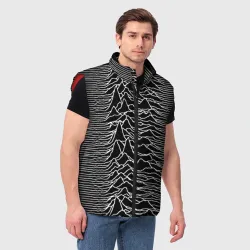 Мужской жилет утепленный 3D Joy Division. Unknown Pleasures - фото 2