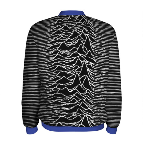 Мужской бомбер 3D Joy Division. Unknown Pleasures, цвет синий - фото 2