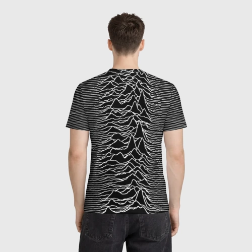 Мужская футболка 3D с принтом Joy Division Unknown Pleasures, вид сзади #2