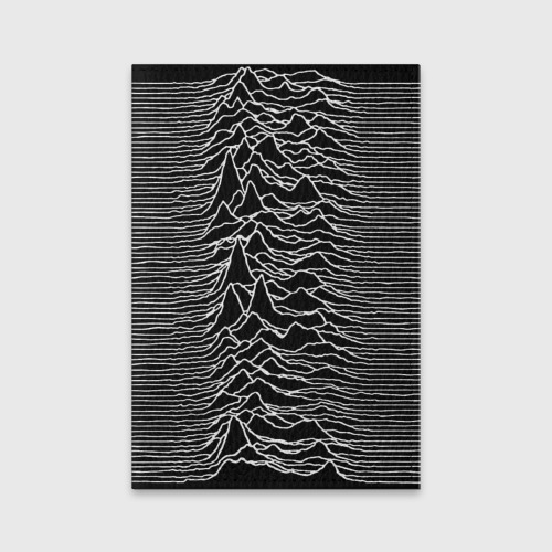 Обложка для паспорта матовая кожа Joy Division. Unknown Pleasures, цвет желтый