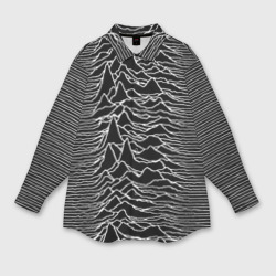 Женская рубашка oversize 3D Joy Division. Unknown Pleasures