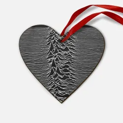Деревянная игрушка Сердце Joy Division. Unknown Pleasures