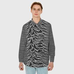 Мужская рубашка oversize 3D Joy Division. Unknown Pleasures - фото 2