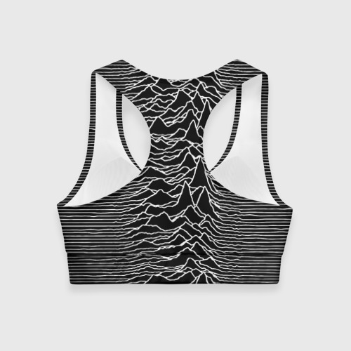 Женский спортивный топ 3D Joy Division. Unknown Pleasures, цвет 3D печать - фото 2