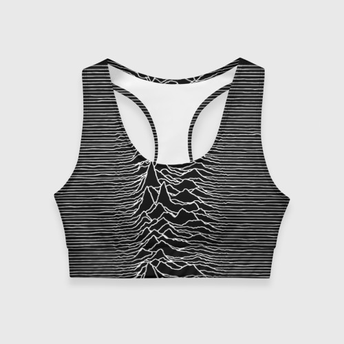 Женский спортивный топ 3D Joy Division. Unknown Pleasures, цвет 3D печать