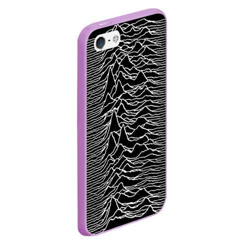 Чехол для iPhone 5/5S матовый Joy Division. Unknown Pleasures, цвет сиреневый - фото 3