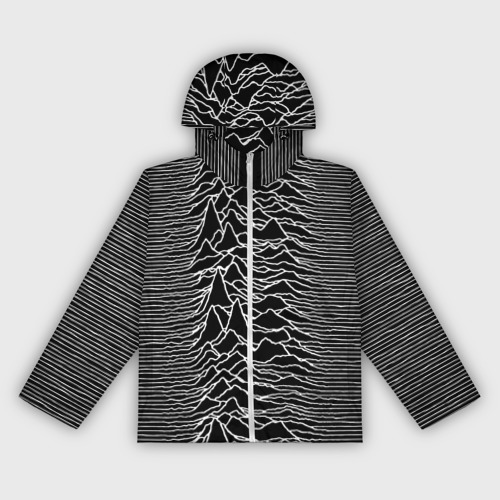 Женская ветровка 3D Joy Division. Unknown Pleasures, цвет белый