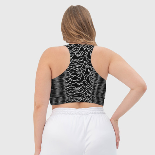 Женский спортивный топ 3D Joy Division. Unknown Pleasures, цвет 3D печать - фото 6