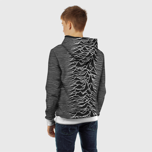 Детская толстовка 3D Joy Division. Unknown Pleasures, цвет белый - фото 7