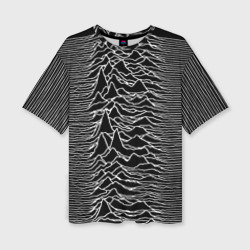 Женская футболка oversize 3D Joy Division. Unknown Pleasures