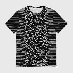 Мужская футболка 3D Joy Division. Unknown Pleasures