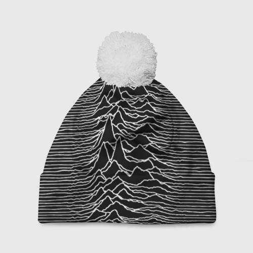 Шапка 3D c помпоном Joy Division. Unknown Pleasures, цвет 3D печать