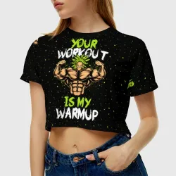 Женская футболка Crop-top 3D My Workout - фото 2