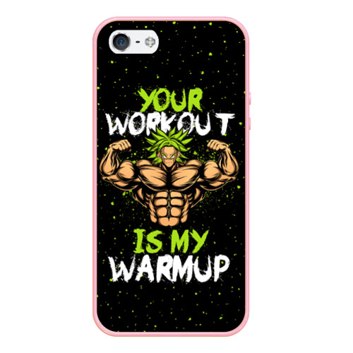 Чехол для iPhone 5/5S матовый My Workout, цвет баблгам