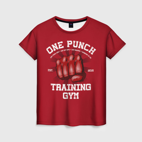 Женская футболка 3D One Punch Gym