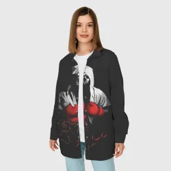 Женская рубашка oversize 3D Мертвый боксер - фото 2