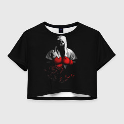 Женская футболка Crop-top 3D Мертвый боксер