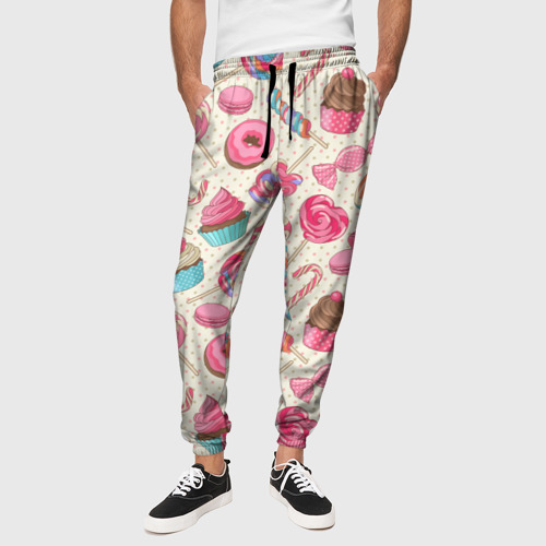 Мужские брюки 3D Радости и сладости, цвет 3D печать - фото 4