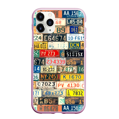 Чехол для iPhone 11 Pro Max матовый Автомобильные номера мира