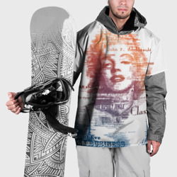 Накидка на куртку 3D Мэрилин Монро - текстовый портрет