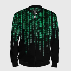 Мужской бомбер 3D Цифровой поток из матрицы