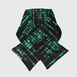 Шарф-пуховик 3D Цифровой поток из матрицы