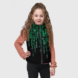 Детский жилет утепленный 3D Цифровой поток из матрицы - фото 2