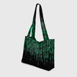 Пляжная сумка 3D Цифровой поток из матрицы - фото 2