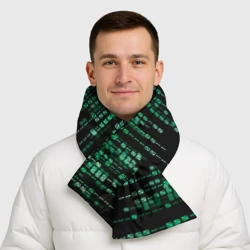 Шарф-пуховик 3D Цифровой поток из матрицы - фото 2