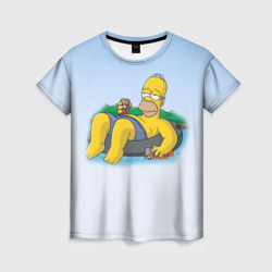 Женская футболка 3D Симпсоны