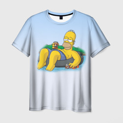 Мужская футболка 3D Симпсоны