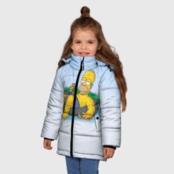 Зимняя куртка для девочек 3D Симпсоны - фото 2