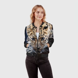 Женский бомбер 3D Леопард - фото 2
