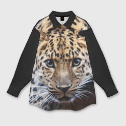 Женская рубашка oversize 3D Леопард