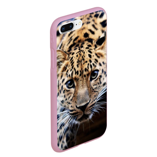 Чехол для iPhone 7Plus/8 Plus матовый Леопард, цвет розовый - фото 3