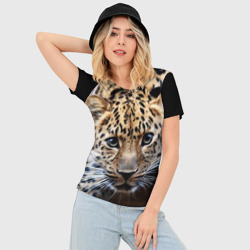 Женская футболка 3D Slim Леопард - фото 2